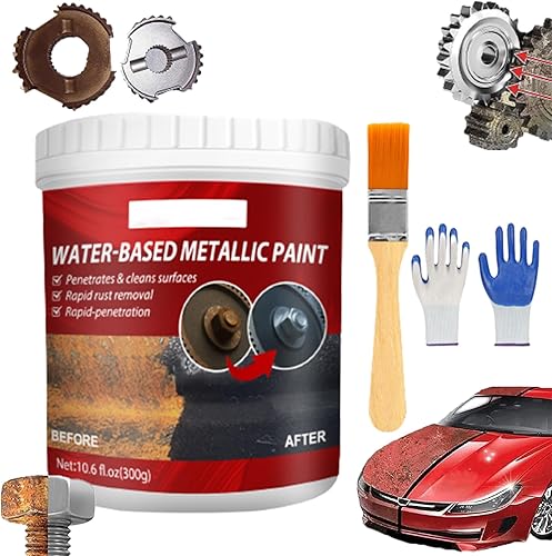 Furnishk - Convertidor de eliminación de óxido, pintura metálica, removedor de óxido de metal a base de agua, convertidor de óxido para metal,