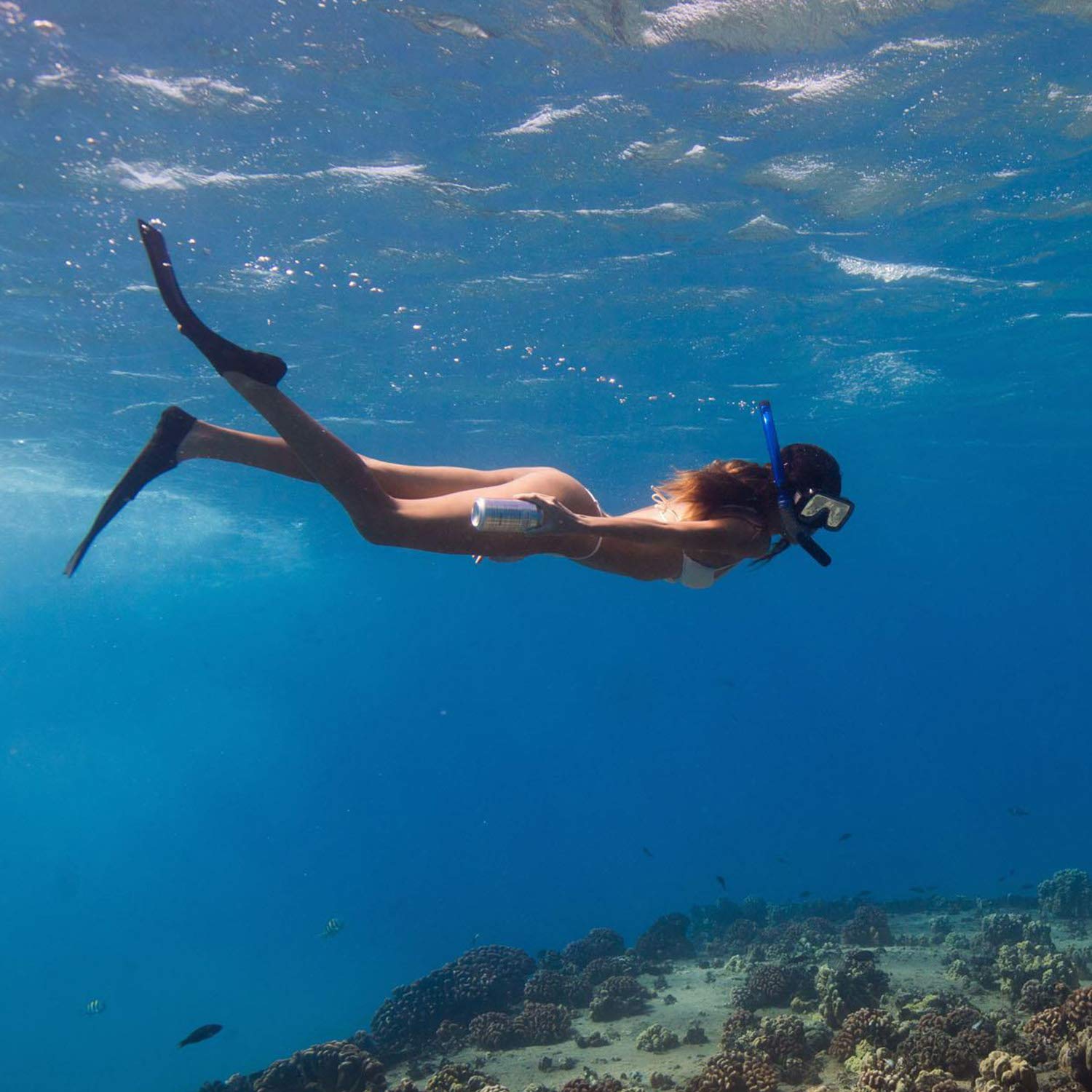Oumers Schnorchelflossen, Reisegröße, verstellbarer Riemen, Tauchflossen mit Netztasche und extra Schnallenanschluss für Männer und Frauen, Schnorcheln, Tauchen, Schwimmen