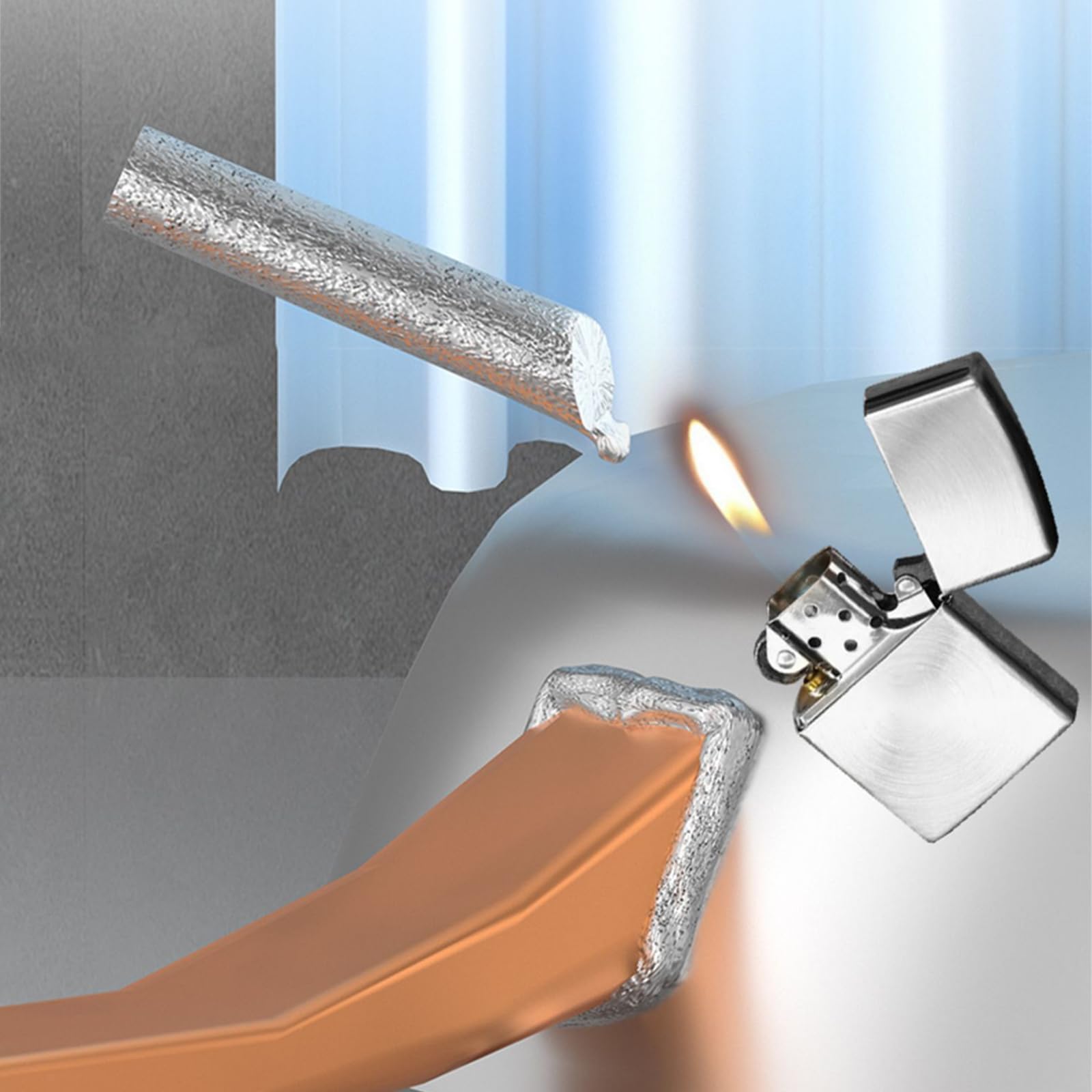 Baguettes De Soudage Basse Température - Universelles, Pour Aluminium, Fonte, Acier Inox, Faciles à Utiliser Avec Briquet