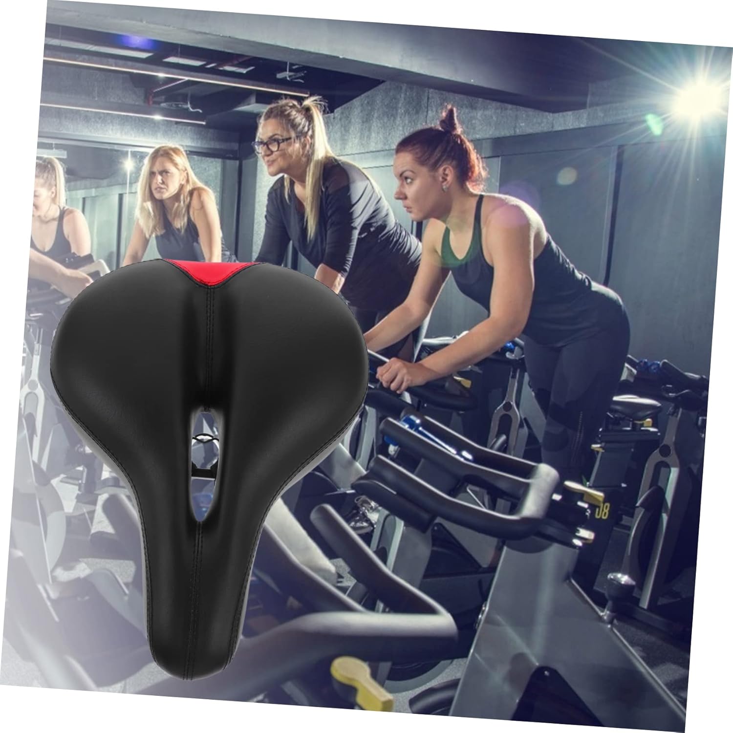 Indoor Stationary Bike Seat Soft Saddle Pad Fitness Bike Saddle Home Cycling Seat High Rebound Cushion