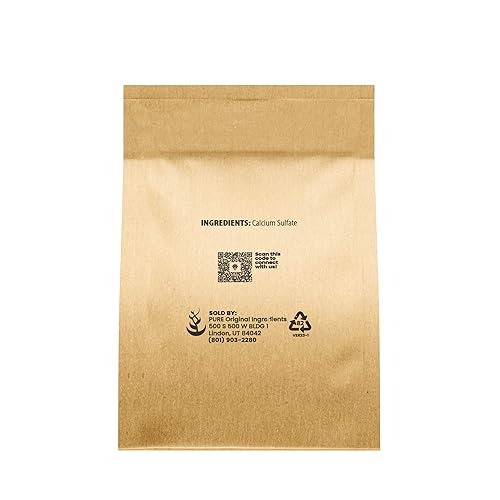 Miniatura 9 de Pure Original Ingredients Sulfato de calcio (11 oz) para hornear, tratamiento de agua y jardinería