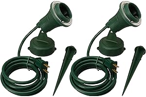 Woods Outdoor 6-Feet Floodlight Fixture with Stake - Perfect Portable Luminaire