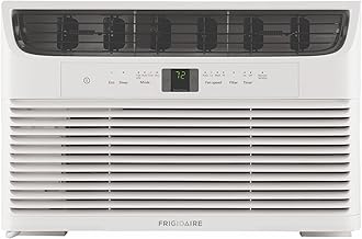 Frigidaire 8,000 BTU Window Air Conditioner with Remote Control, Cools Up to 350 Sq. Ft., Quiet Operation, Eco Mode, 3 Fan Speeds, Auto Restart, White