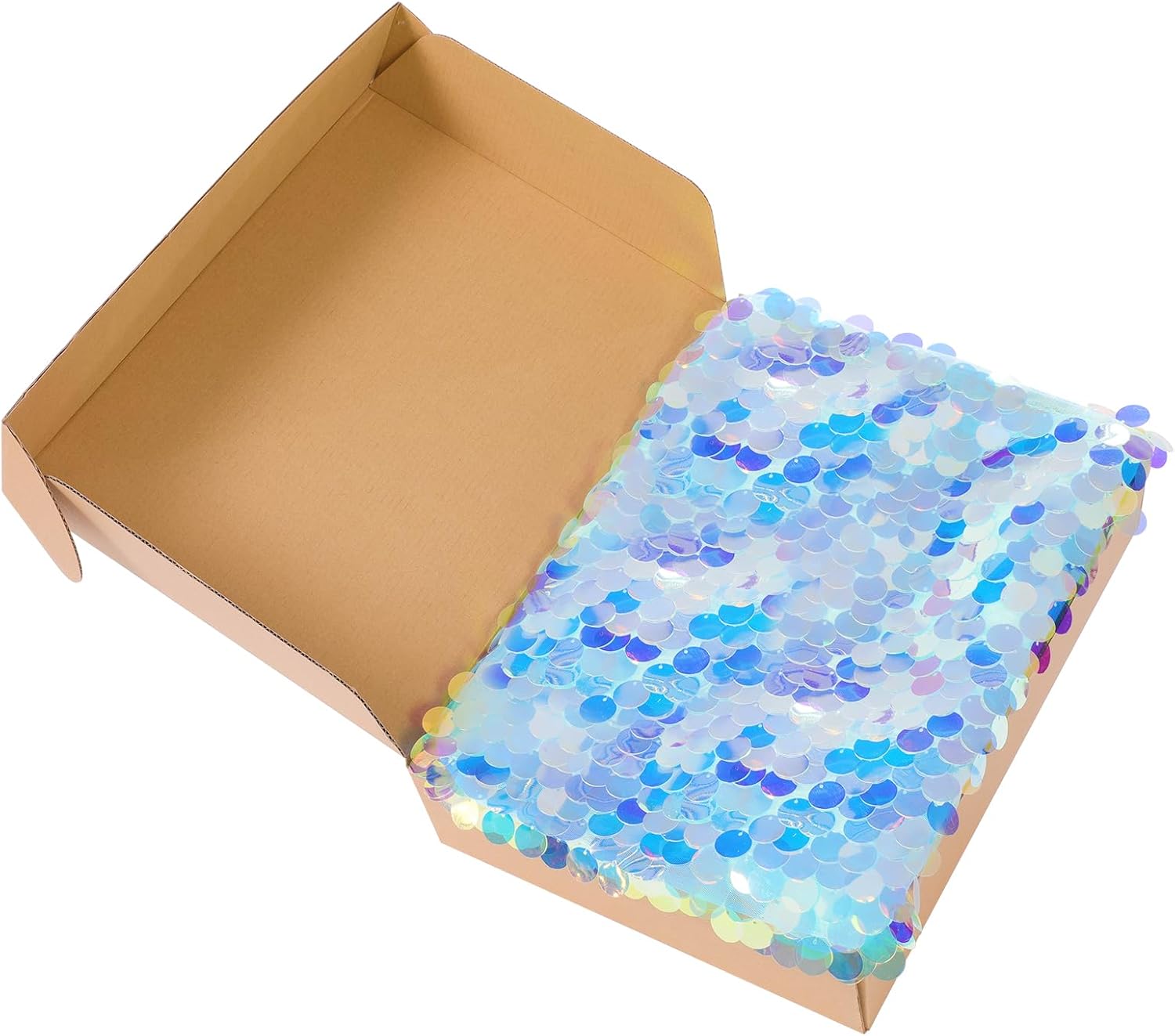 QueenDream Green Tablecloth Sequin Mermaid Fabric: Rectangle Iridescent Table Cloth 51x47 Inches Mermaid Ocean Themed Birthday Party Decorations