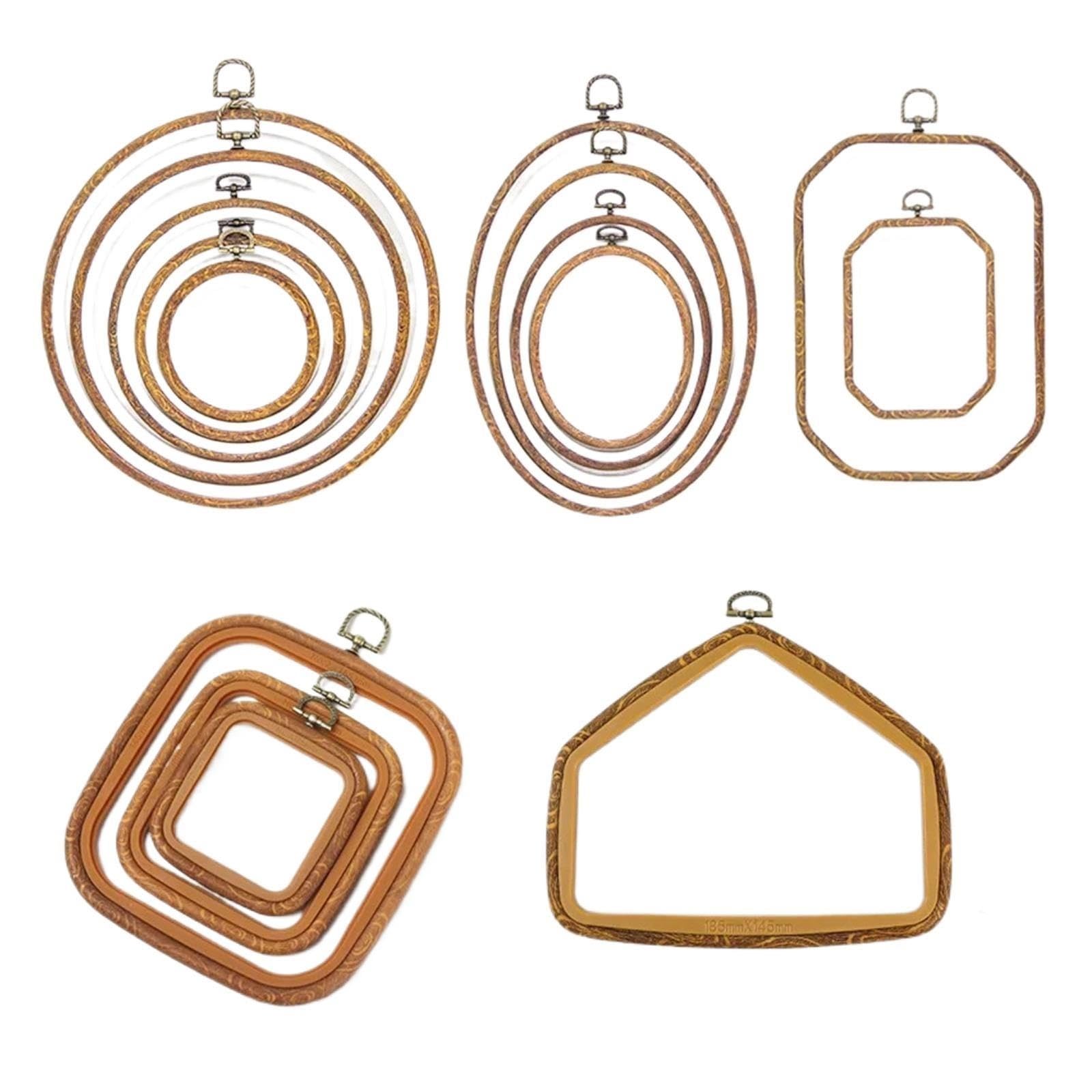 Bastidor Para Bordar Aros de textura de grano de madera