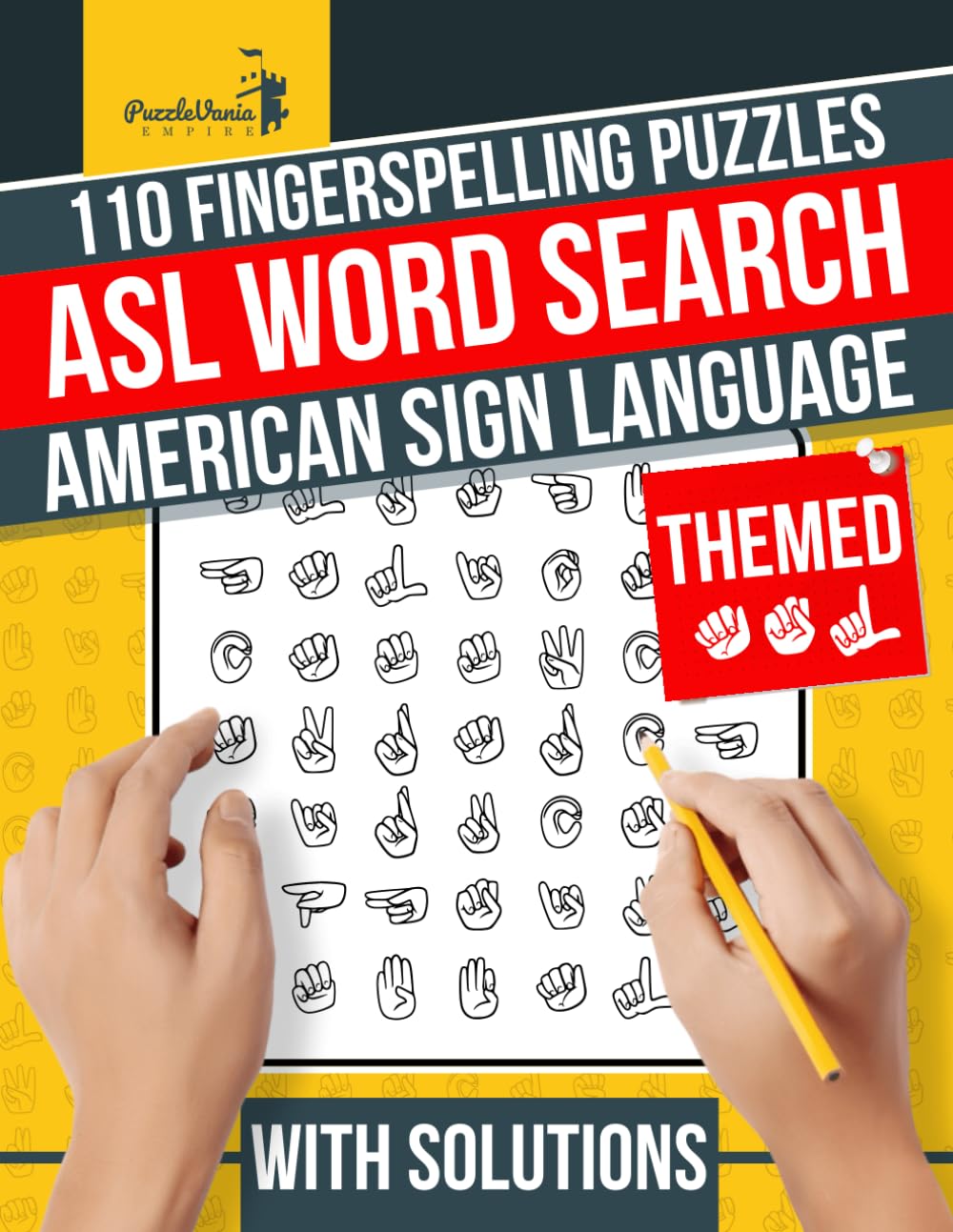 Asl Word Search American Sign Language 110 Fingerspelling Puzzles With ...