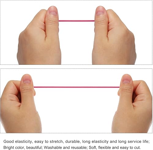 Vista 609 de PATIKIL Cuerda elástica elástica de 1/8 pulgadas, 11 yardas (0.118 in x 32.8 ft), color verde militar para manualidades, correas de gancho