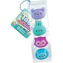 ORB Tabalicious Forest Teenies TABA Squishy Charm Toy Set - 4 Squishy TABA Forest Animal Faces in Resealable Charm Bag - Attach to Backpacks, Keychains, Wristlets, Bags and More for On The Go Play