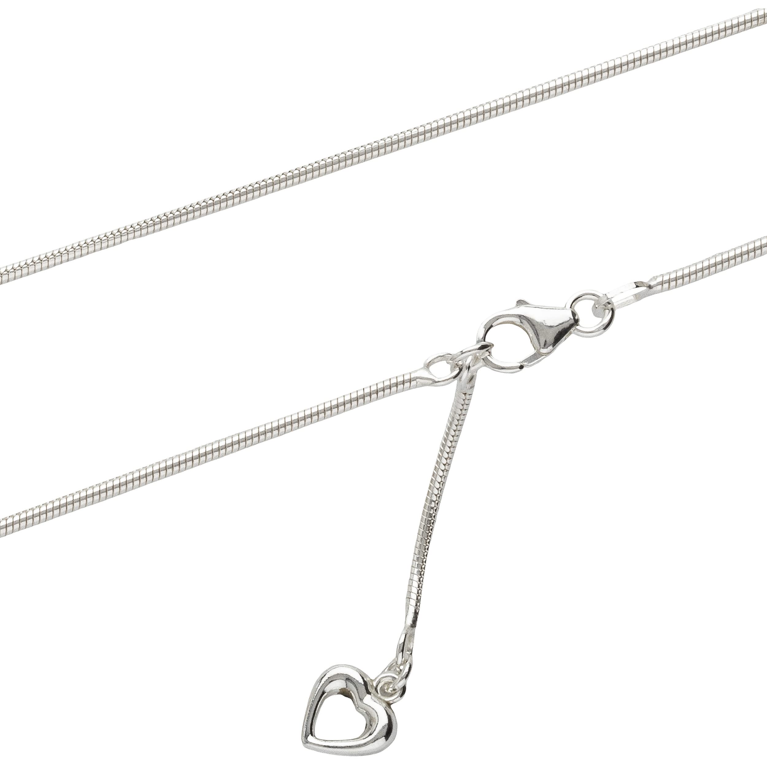 NKlaus Cavigliera Donna Argento 925 - Catena Singapore 27cm, Larghezza 3,4mm, Chiusura Moschettone, Elegante