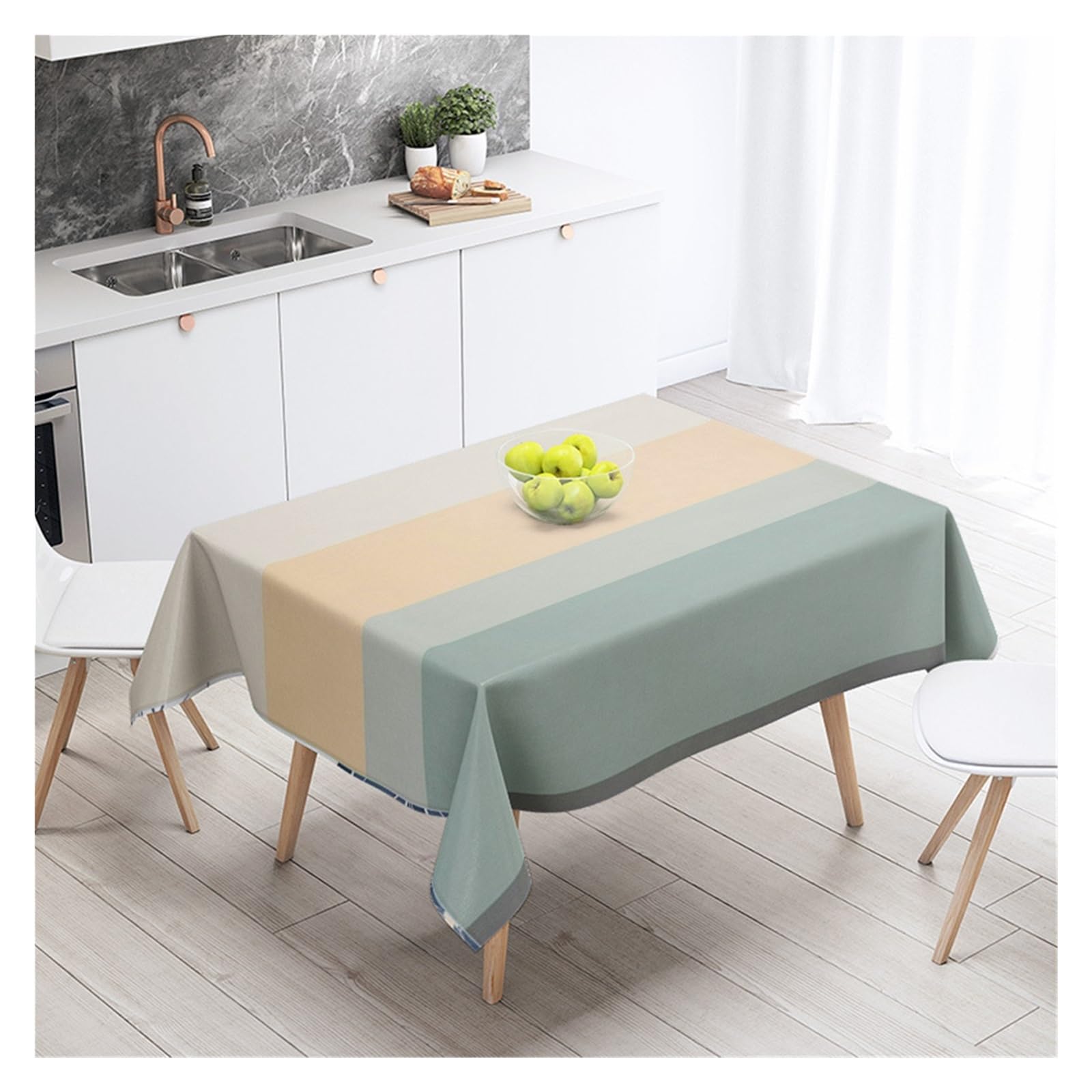 BDFJEDS Waterproof Tablecloth Minimalist Geometric Tablecloth Machine Washable Dining Household Living Room Decorative(Color5,120x140)