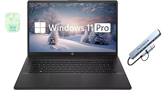 HP 17.3" Business Laptop Computer, 10-Core Intel Core i5, Windows 11 Pro Laptop with Microsoft Office Lifetime Suite, PLUSERA Earphones, Black (Intel Core i5, 32GB RAM | 1.2TB Storage) - Amazon product rated Grade A