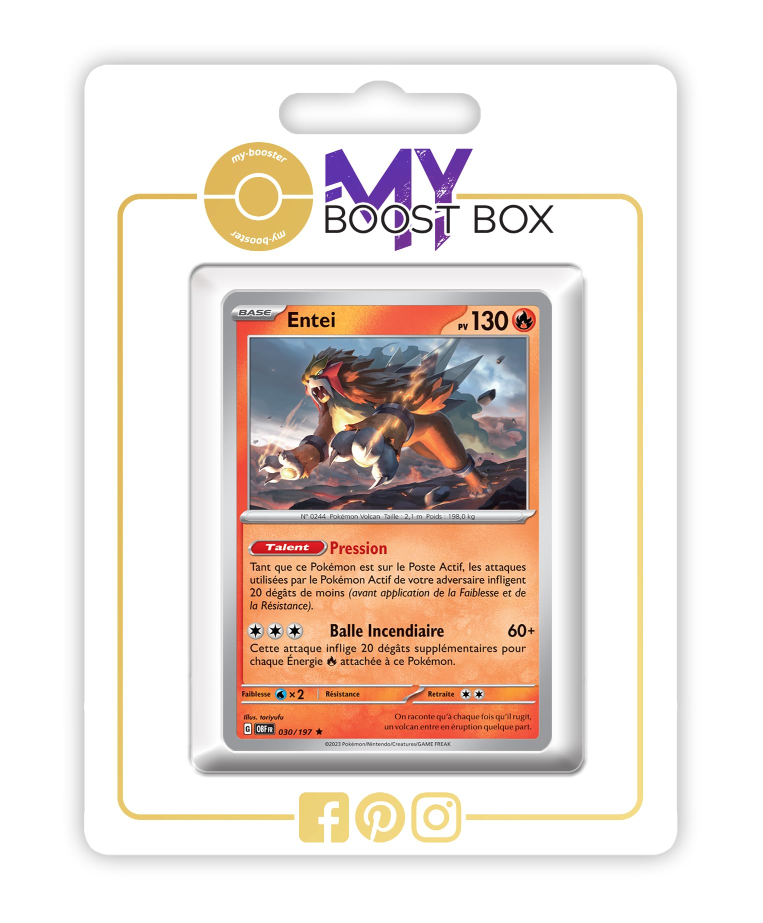 CARTE POKÉMON ENTEI 030/197 HOLO EV3 Flammes Obsidiennes NEUF FR EUR 1 CARTE POKÉMON ENTEI 030/197 HOLO EV3 Flammes Obsidiennes NEUF FR EUR 1