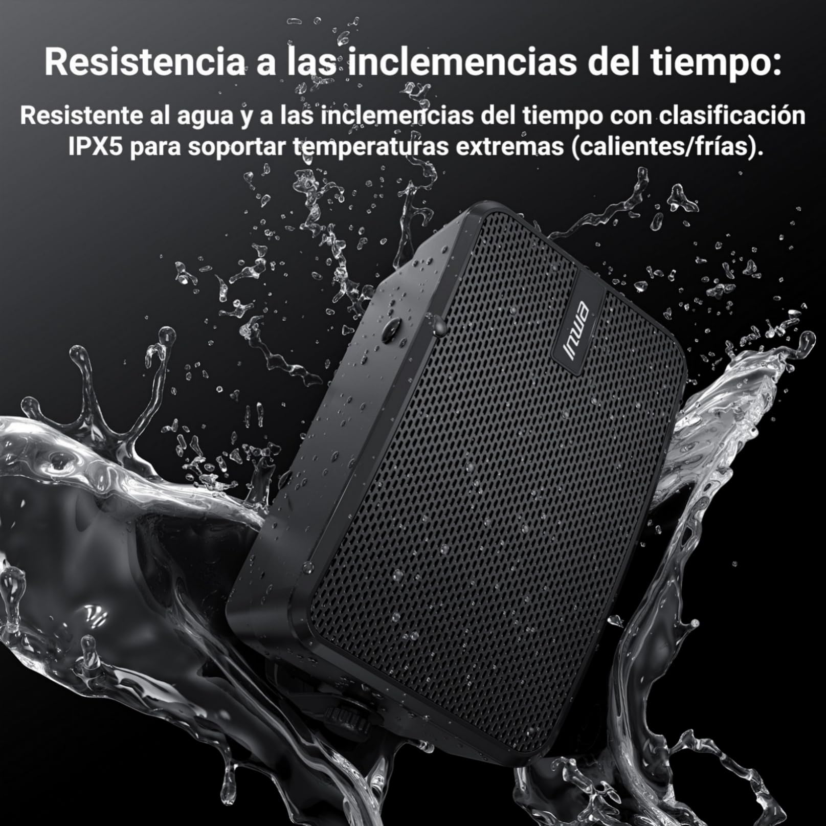 Inwa Altavoz Bluetooth Exteriores, 400W Altavoces Activos Pasivos Pared, Sistema de Sonido Estéreo Inalámbrico Impermeable para Interior Exterior con Entrada Aux (Par, MZ622, Control Remoto, RMS 40W)