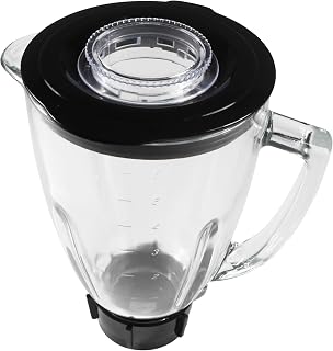 Glass Jar Set Replacement for Oster Osterizer Blender, 014709-156-000 004902-003-NP0 084036000000 124461, 1.25L Pitcher, 0.33 Gallon Capacity, Round Does NOT fit Pro, Master, or Versa models