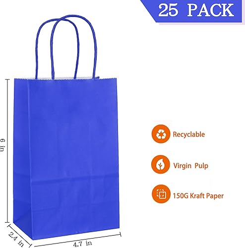 Miniatura 179 de Azowa - Bolsas de papel de estraza con asas para cosas para fiestas, para llevar regalos también