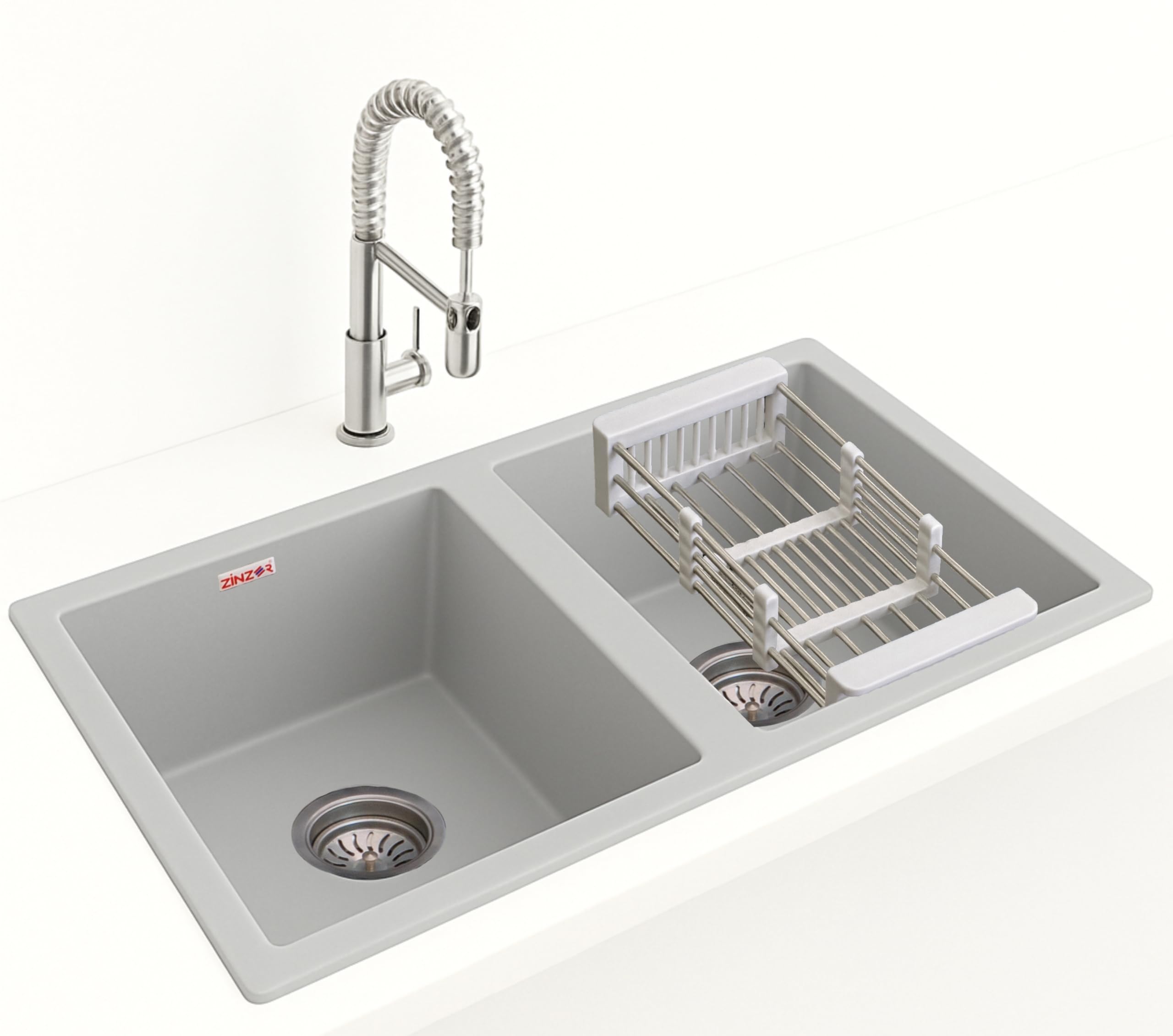 ZINZER Granite Quartz Sink - Graphite Grey -13