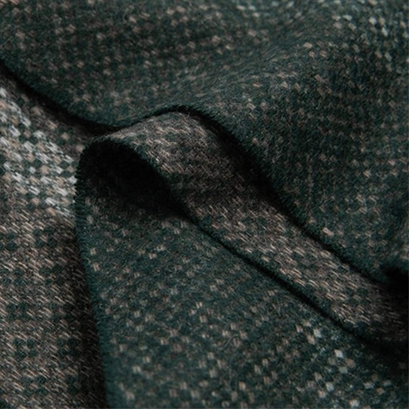 Miękki Szal Zimowe Szaliki Zimowy Szalik Wygodny Ciepły Koc Miękki W Kratę Szalik Na Co Dzień(Dark Green)