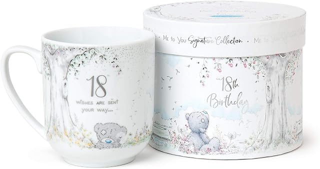 Me to You Tatty Teddy 18th Birthday Mug in a Gift Box - Official Collection, Silver