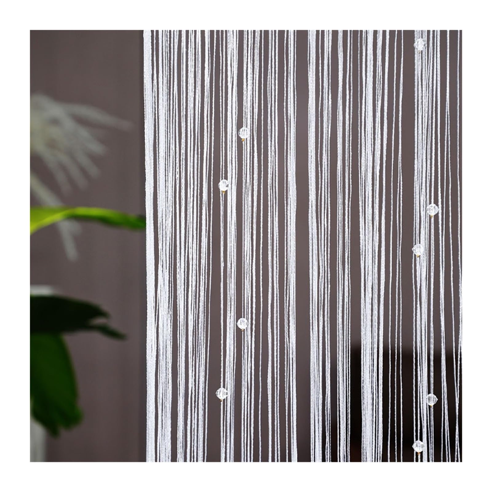 LPATEBCVU Beaded Door Curtain Beaded Curtain Door String Curtains for Doorway Tassels Beads Hanging Fringe Hippie Room Divider Window Hallway Entrance Bedroom(White)