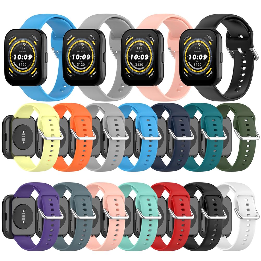 Paski kompatybilne z Amazfit BIP 5/GTR 4/GTR 3/GTR 3 pro pasek sportowy silikonowy pasek wymiana pasków dla Xiaomi zegarek S2
