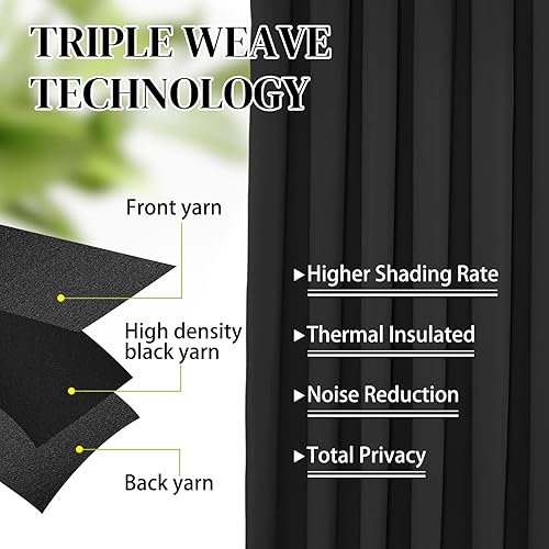 Miniatura 5 de Rose Home Fashion RHF - Cortina opaca con aislamiento térmico, ojales en la parte superior de bronce antiguo para dormitorio, 52 pulgadas de ancho x