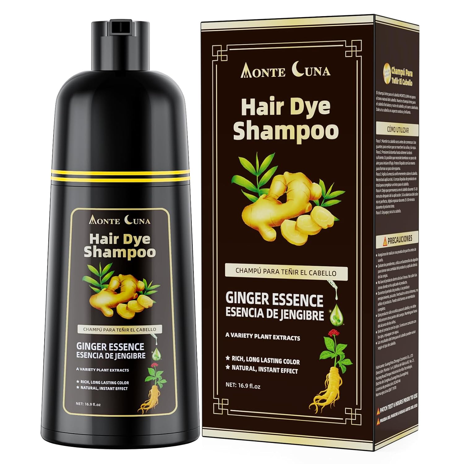 IIIMEIDU Darkbrown Hair Dye Shampoo 3 in 1 - Gray Coverage