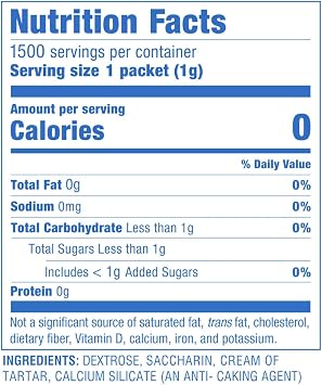Sweet 'N Low Zero Calorie Sweetener - 1500 Packets
