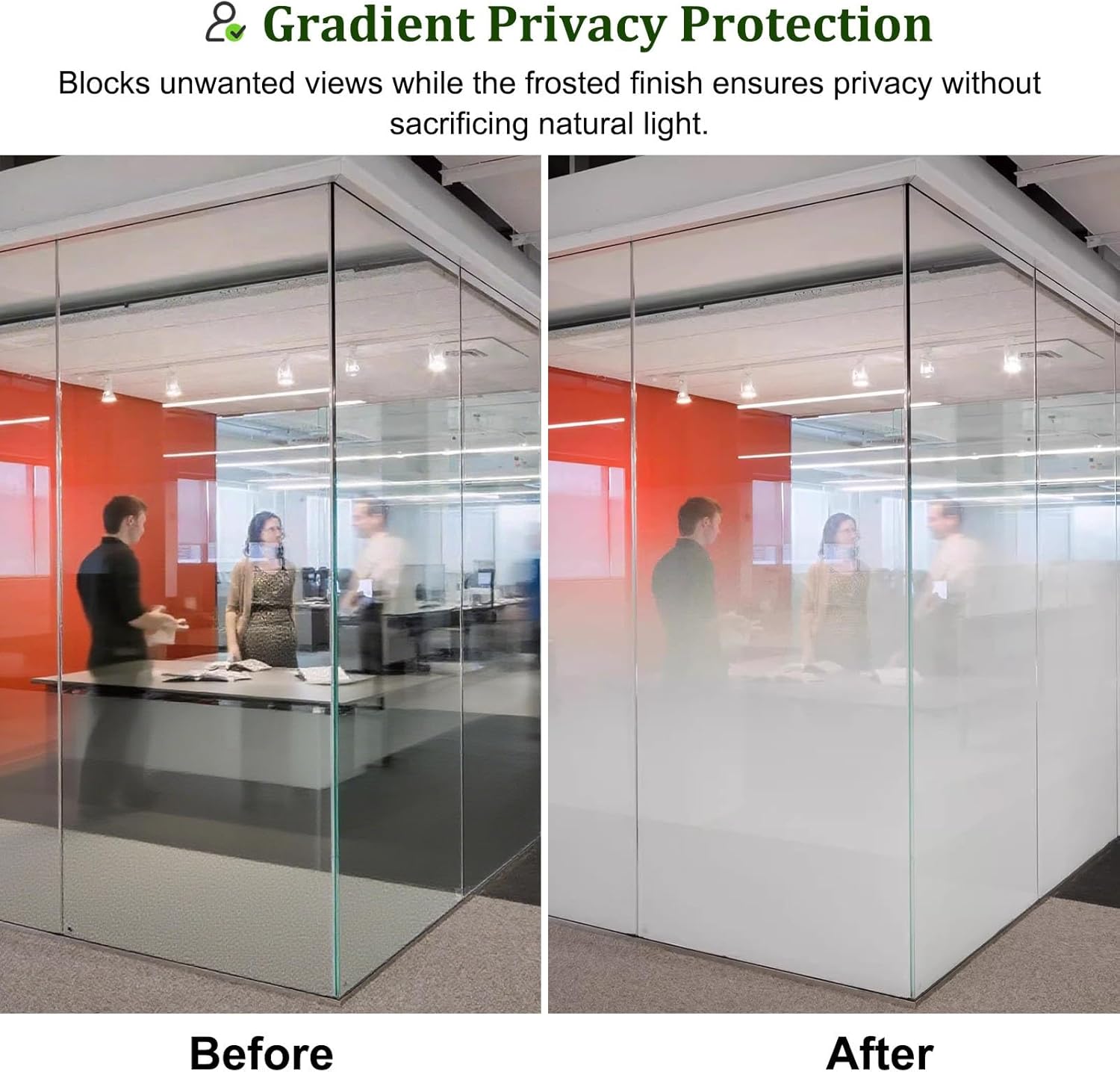 窓用フィルム オフィス用セミプライバシーウィンドウフィルム、 防水フロストガラス窓用フィルム、 高さ183cmの家庭用ガラス装飾ステ