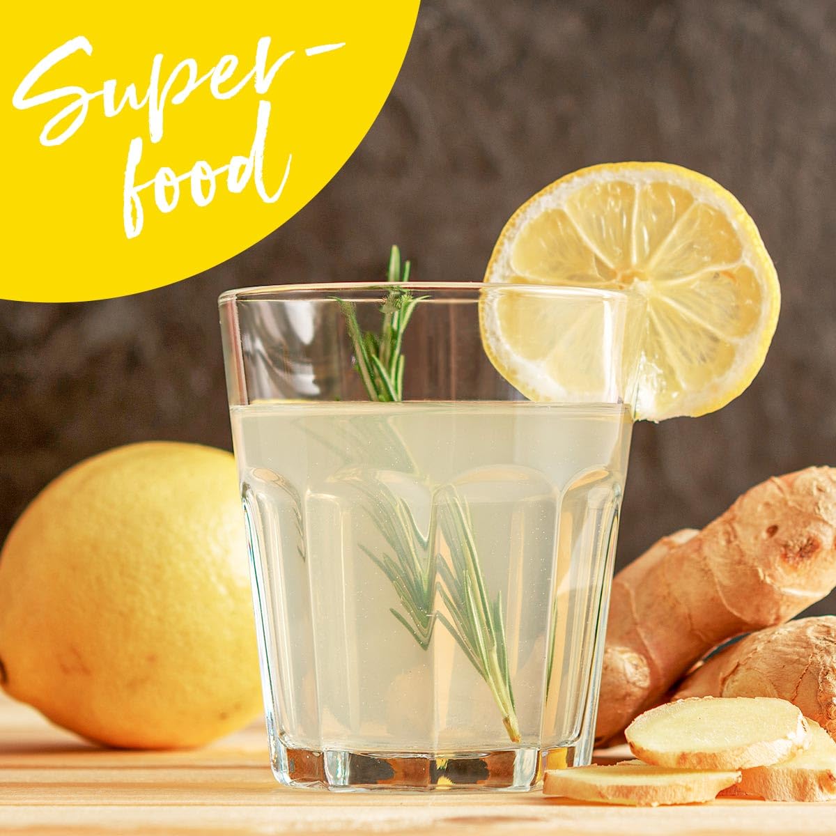 InnoNature Bio Lemon Morning® I Stoffwechseldrink mit Vitamin C, Getränkepulver aus Zitrone, Ingwer, Acerola und Apfelessig I 150g, Vegan ohne Zusatzstoffe