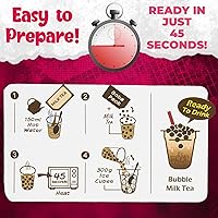 Vista 29 de Fusion Select Auténtico kit de té de burbujas extra rico (5 paquetes), bebida de té de burbujas, perlas de tapioca Boba, pajitas, sabores populares