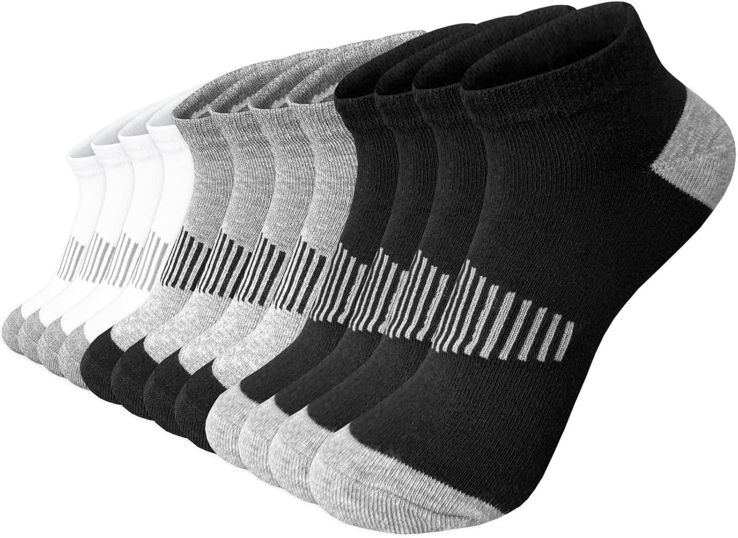 Bemeol Boys Socks 12 Pairs Ankle Socks Boy Athletic Running Low Cut Sports Socks for Boys Kids