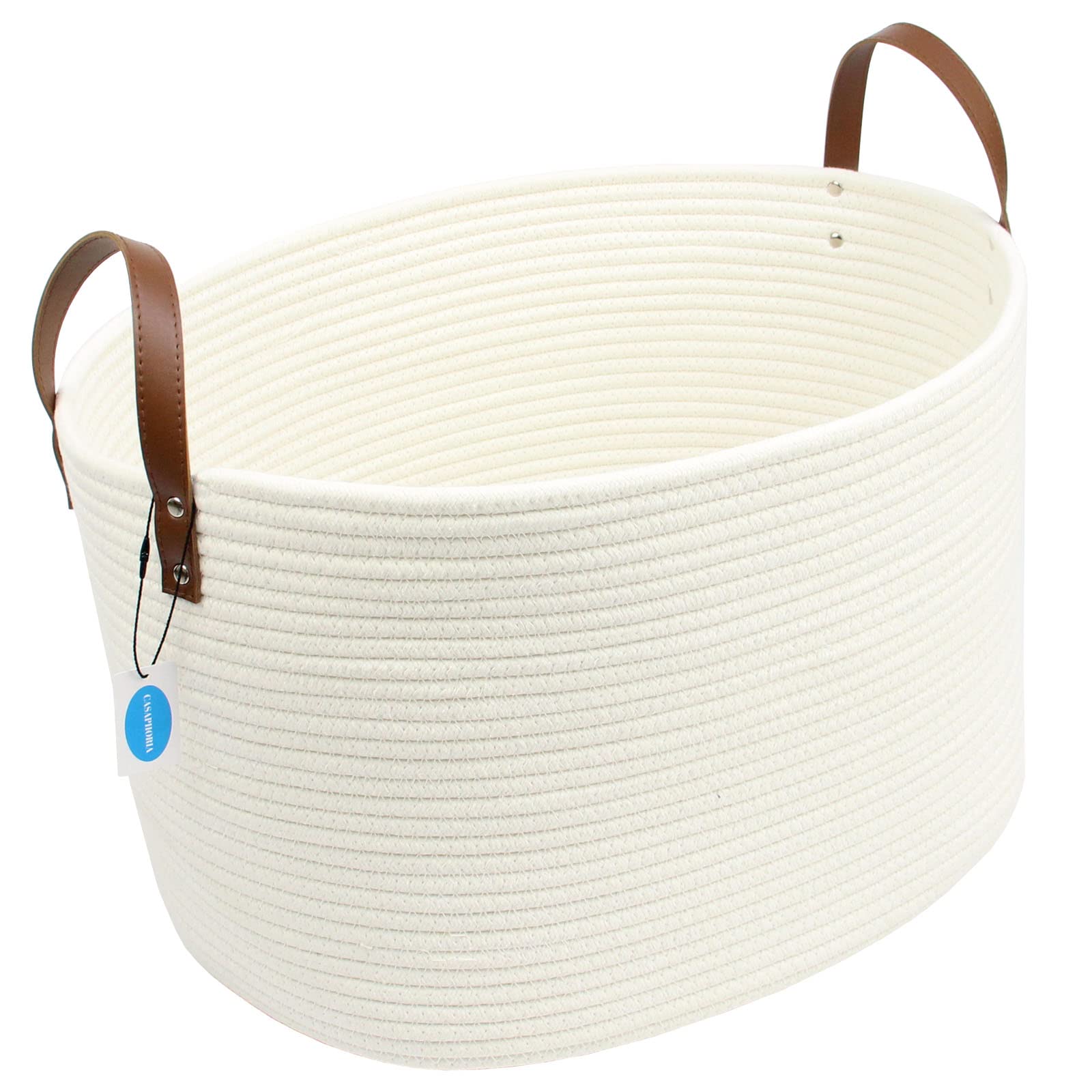 Casaphoria Grande Cesto In Corda Di Cotone, 40,1 X 40,1 X 35,1 Cm