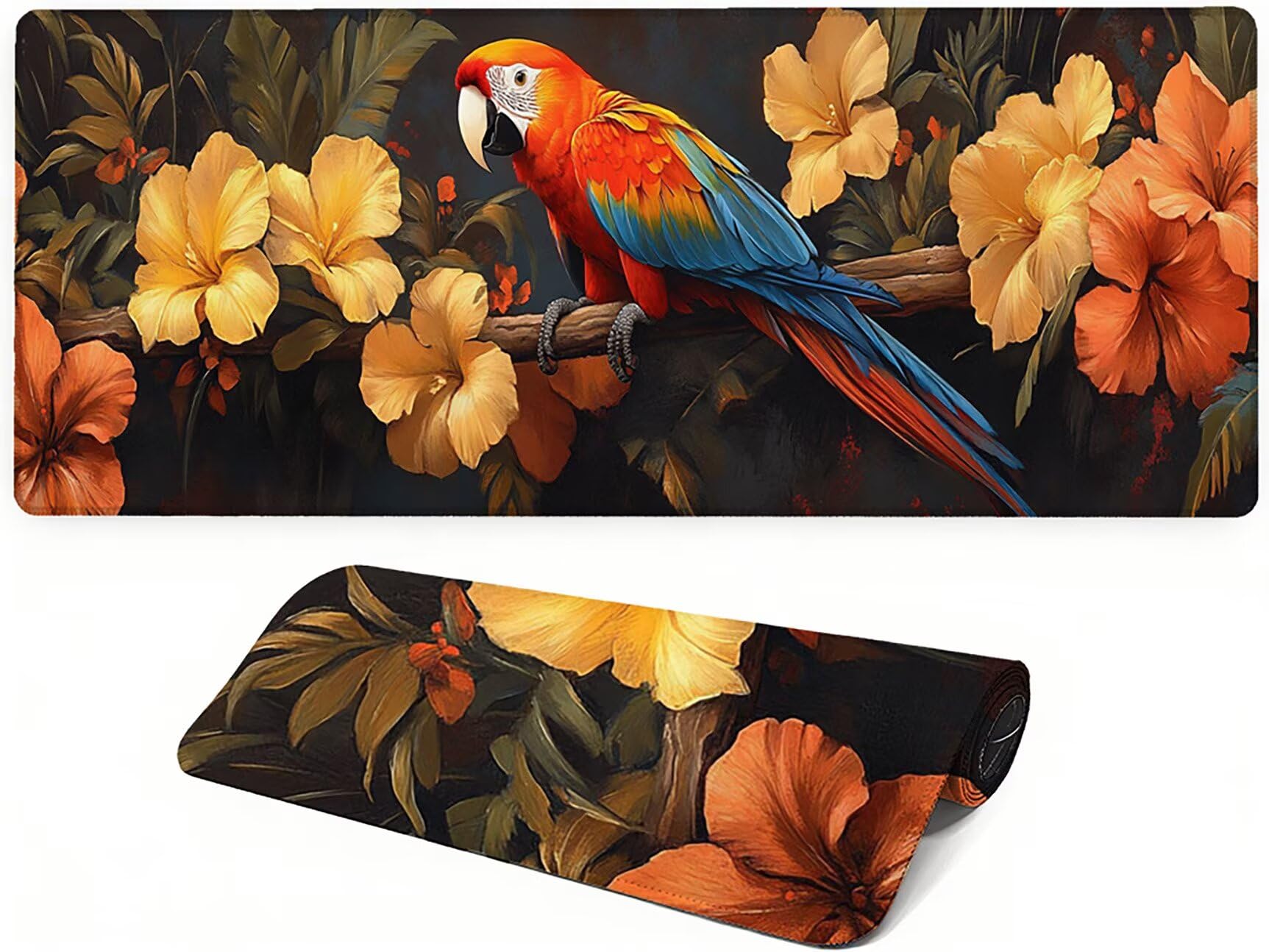 Podkładka pod mysz Lejnlnng XXL - 120 x 60 cm, podkładka pod mysz dla dużych graczy, kwiat XL antypoślizgowa gumowa mata na biurko, wodoodporna podkładka pod mysz o wysokiej precyzji i szybkości baza