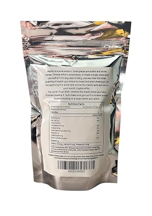 Chios Mastiha Pack 25gr (0.88oz) Medium Tears - 100% Pure Mastic Gum from Mastic Growers - Natural Raw Resin for Facial Toning & Jawline - Sugar-Free, Keto