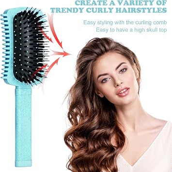 Curl Defining Brush, Curly Hair Brush, Curl Brush for Combing and Shaping, Detangler Hair Brush for Women and Men, Reduce Hair Pulling and Curl Separation, Curl Enhancing