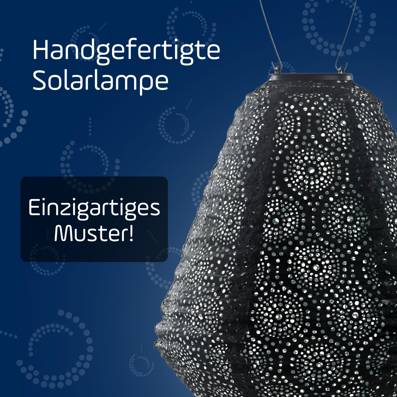 LUMIZ Solarlaterne - für Außen - Occult - Kann - Gartenbeleuchtung - Solarlampen - Gartendeko - 30cm - Grün