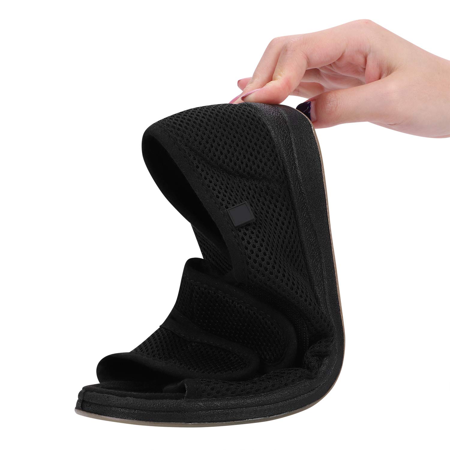 IBLUELOVER Chaussons Diabétiques Femmes Pantoufle de Rééducation Orthopédique Eté Sandales Santé pour âgées Pieds Enflé Gonflée Chaussures Marche Réglable Ouvert Scratch Fermeture Antidérapant