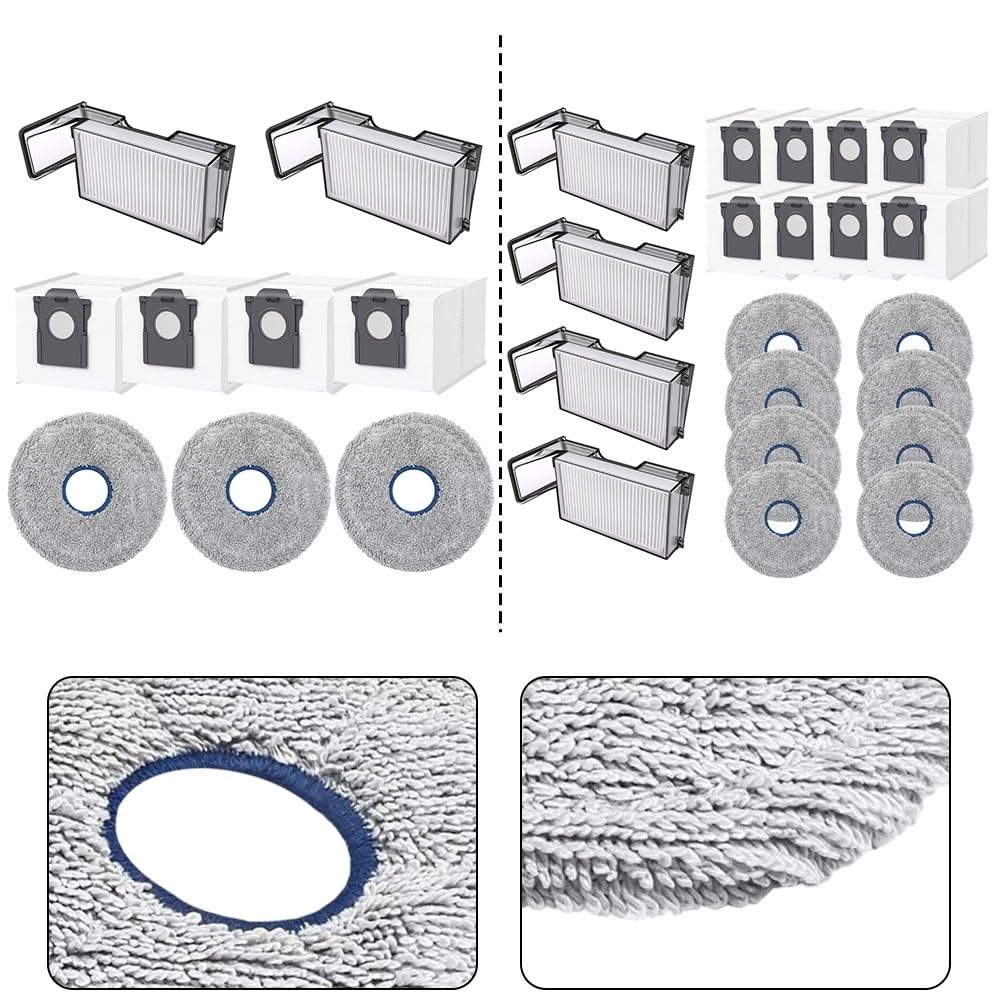 Robot Vacuum Filter Mop Cloth Zestaw do wymiany worka na kurz