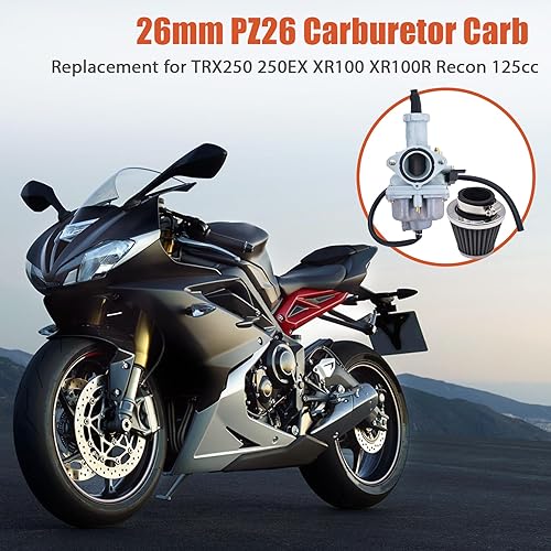 Miniatura 6 de labwork Repuesto de carburador PZ26 de 1.024 in para CB125 CRF150 XL125S XR Reemplazo para TRX250 250EX XR100 XR100R Recon 125cc y ATC185 ATC185S