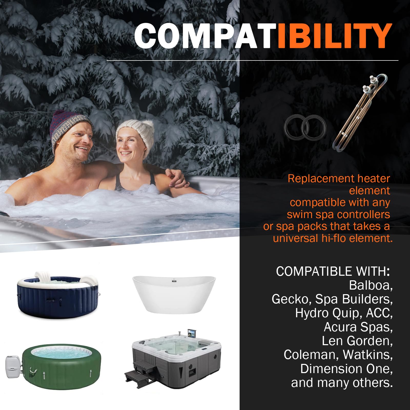 Hasanbar 55KW 240V Universal Heating Element Replacement