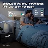 Vista 3 de LEVOIT - Purificador de aire para dormitorio del hogar, control inteligente WiFi Alexa, AHAM VERIFIDE, filtro 3 en 1 con modo de sueño HEPA