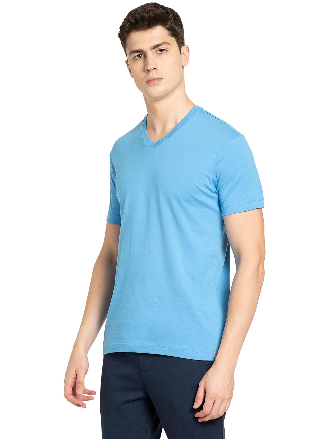 Regular Fit V Neck Half Sleeved T-Shirt 