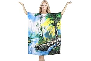 Bob Ross Canvas Halloween Funny Artist Costume Tunic Dress for Women