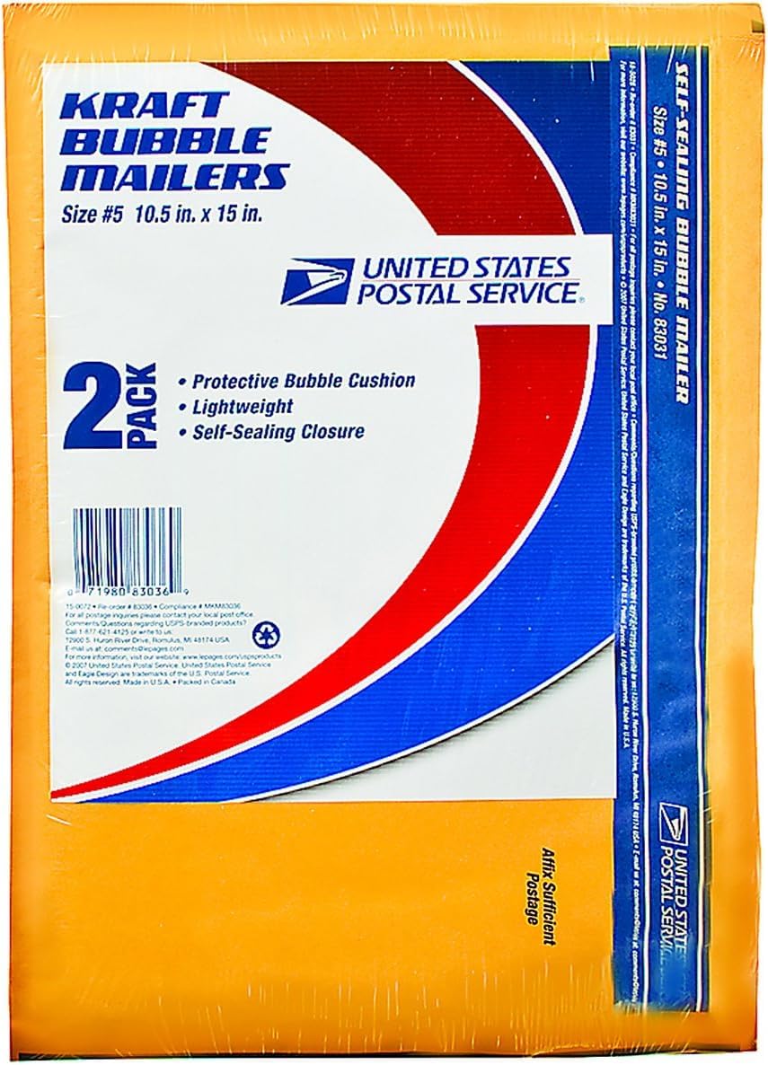 Yens® 100 #5 10.5x16 Poly Bubble Padded Envelopes Mailers Inner 10.5x15