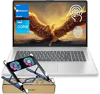 HP Notebook 17, tela HD + de 17,3 polegadas, processador Intel Core i3-1125G4 de 11ª geração, 16 GB de RAM, SSD de 512 GB, Wi-Fi, HDMI, webcam, Windows 11 Home, prata