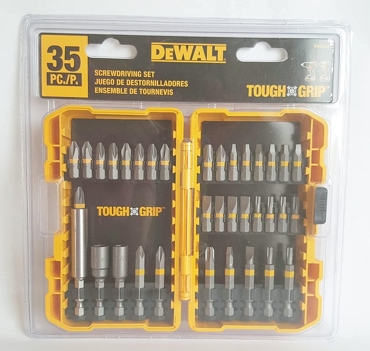 Dewalt 35Pc Tough Grip Screwdriving Bit Sets With Toughcase+ System