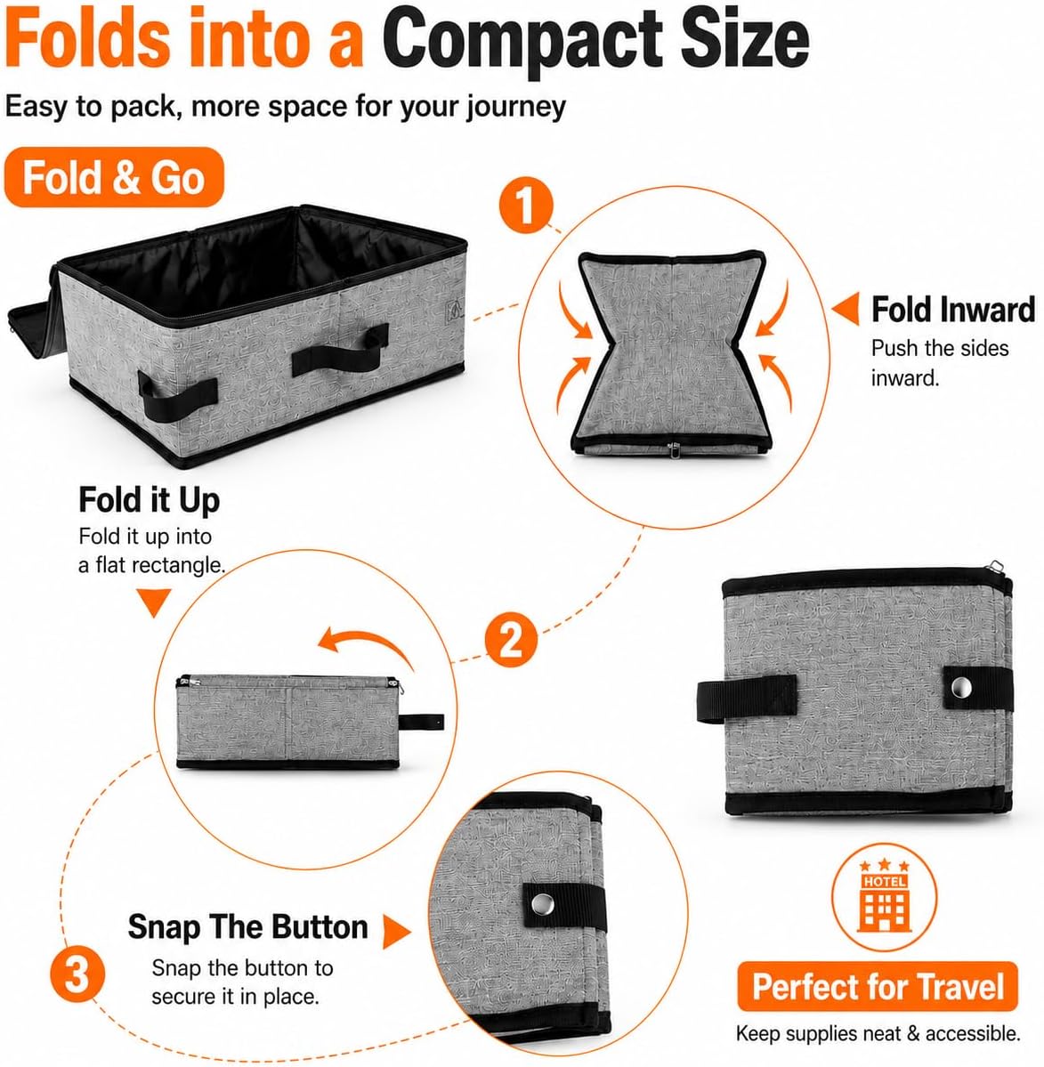 SZEE Travel Litter Box for Cats with Zipped Lid with 3 Pcs Liner Bags