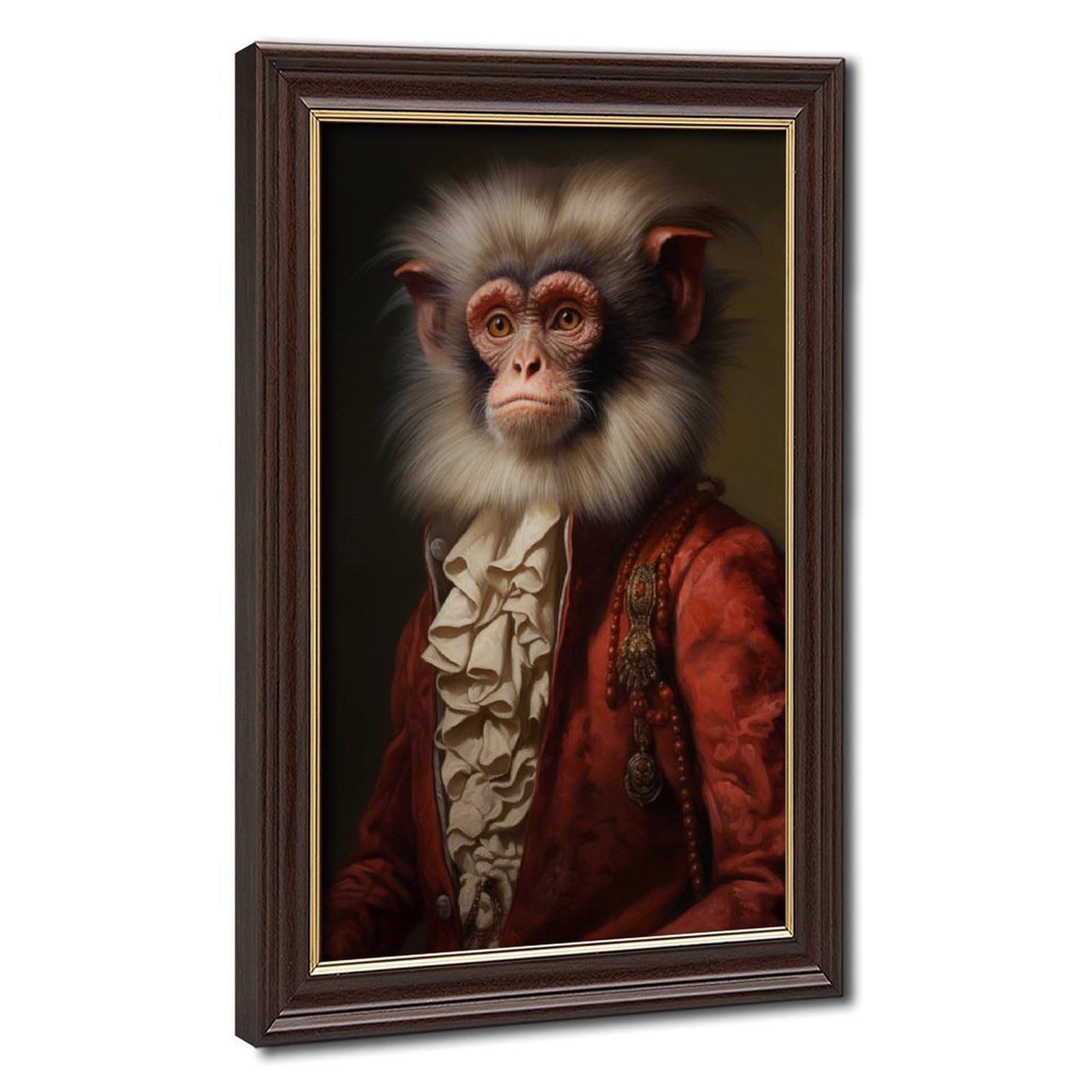 Pyberon Mokume Gane Frame-Style The Spider Monkey In Clothes Canvas Poster For Bedroom Decor Gift