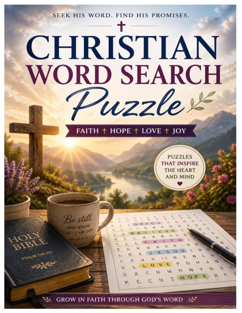 Christian Word Search: Bible Word Search, Christian Word Puzzle, Word Puzzle Adults, Christian Word Puzzles Teens