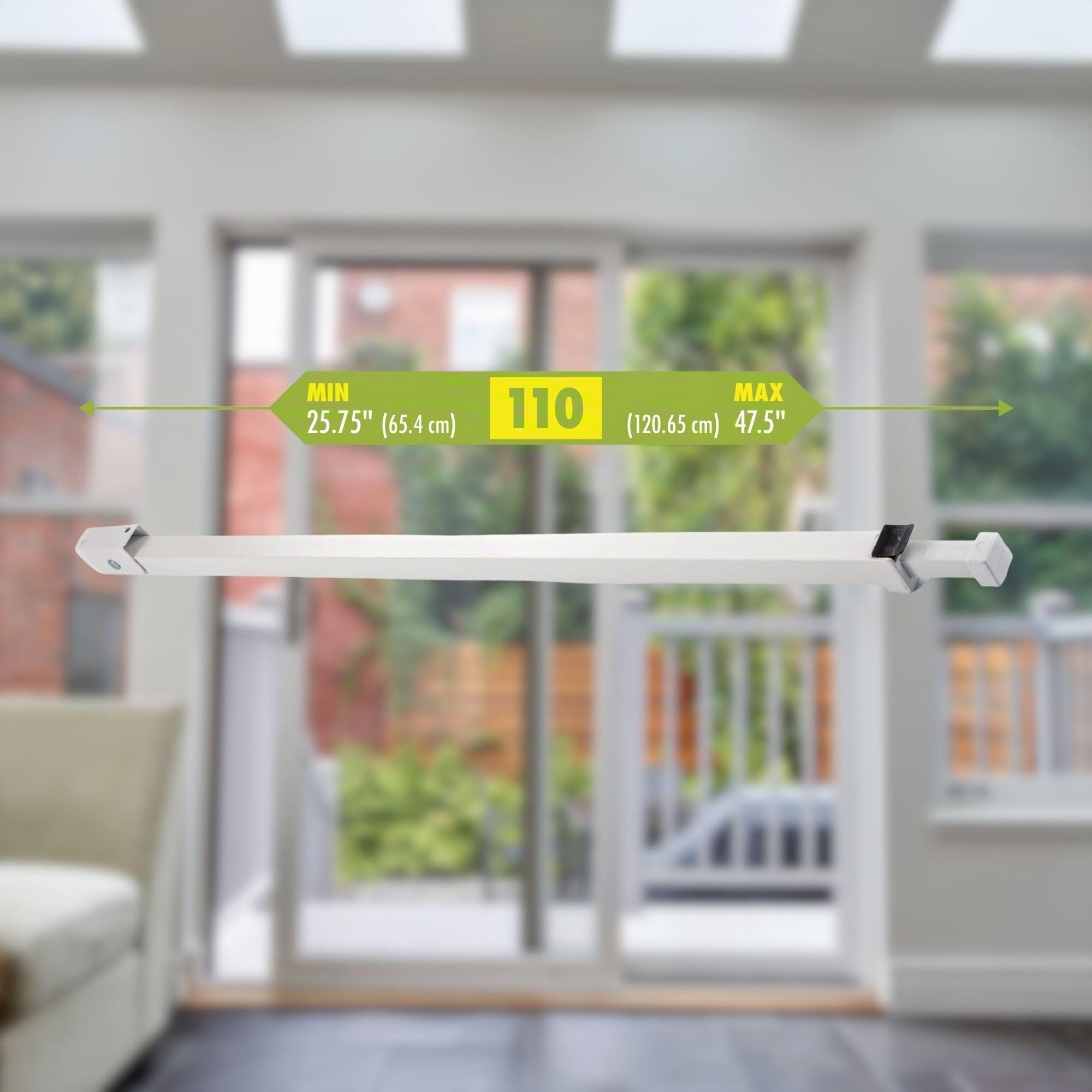 Sécurité Idéale Inc. SK110W Barre de sécurité de porte de patio Blanc